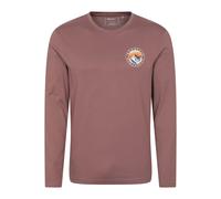 Mountain Warehouse - "Circle Mountain Sunset" T-Shirt für Herren, Langärmlig (Burgunderrot) XS