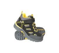 Mountain Warehouse Drift wasserdichte Kinder-Schuhe -Stiefel mit Schnürung für Jungen und Mädchen als Überschuh - Frühling Sommer, Wandern und bei Regen Dunkel Grau Kinder-Schuhgröße 29 DE