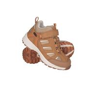 Mountain Warehouse Drift wasserdichte Kinder-Schuhe -Stiefel mit Schnürung für Jungen und Mädchen als Überschuh zum Wandern und bei Regen Hellbraun Kinder-Schuhgröße 28 DE