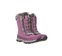Mountain Warehouse Ohio Damen-Schneestiefel - Schneesichere Damen-Kunstfellschuhe, Getestet bis -20 °C, IsoTherm - Winter, Skifahren, Wintersport, Wandern Dunkel Lila Damen-Schuhgröße 39 EU