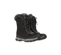 Mountain Warehouse Ohio Damen-Schneestiefel - Schneesichere Damen-Kunstfellschuhe, Getestet bis -20 °C, IsoTherm - Winter, Skifahren, Wintersport, Wandern Tiefschwarz Damen-Schuhgröße 39 EU