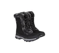 Mountain Warehouse Ohio Damen-Schneestiefel - Schneesichere Damen-Kunstfellschuhe, Getestet bis -20 °C, IsoTherm - Winter, Skifahren, Wintersport, Wandern Schwarz Damen-Schuhgröße 39 EU