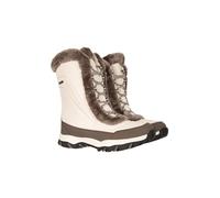 Mountain Warehouse Ohio Damen-Schneestiefel - Schneesichere Damen-Kunstfellschuhe, Getestet bis -20 °C, IsoTherm - Winter, Skifahren, Wintersport, Wandern Beige Damen-Schuhgröße 39 EU