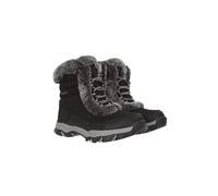 Mountain Warehouse Ohio Kurze Thermo-Schneestiefel für Damen - Schneefest, IsoDry, Kunstpelz und bis minus 20 °C thermisch getestete Damenschuhe - Ideal im Winter Schwarz Jet 39 EU