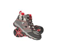 Mountain Warehouse Oscar Kinder-Wanderschuhe - Wildleder-Laufschuhe, Jungen und Mädchen, stabiler Grip, gefütterte Trekkingschuhe, knöchelhoch - Frühling Sommer Camouflage Kinder-Schuhgröße 34 DE