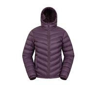 Mountain Warehouse Seasons Gefütterte Damenjacke - Wasserbeständige jacke, Fronttaschen, verstellbare Bündchen und Kapuze mit Elastik - Frühling, Sommer Violett Damengröße EU 34