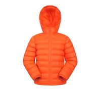 Mountain Warehouse Seasons Steppjacke für Kinder - Ultraleichte, warme, wasserdichte Steppjacke. Jungen & Mädchen Winterjacke mit Kapuze & Reißverschluss Hell-Orange Kinder 152 EU (11-12 Jahre)