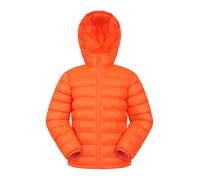 Mountain Warehouse Seasons Steppjacke für Kinder - Ultraleichte, warme, wasserdichte Steppjacke. Jungen & Mädchen Winterjacke mit Kapuze & Reißverschluss Neon-Orange Kinder 98 EU (2-3 Jahre)