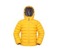 Mountain Warehouse Seasons Steppjacke für Kinder - Ultraleichte, warme, wasserdichte Steppjacke. Jungen & Mädchen Jacke mit Kapuze & Reißverschluss - Frühling, Sommer Senf Kinder 128 EU (7-8 Jahre)