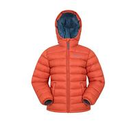 Mountain Warehouse Seasons Steppjacke für Kinder - Ultraleichte, warme, wasserdichte Steppjacke. Jungen & Mädchen Jacke mit Kapuze & Reißverschluss - Frühling, Sommer Orange Kinder 140 EU (9-10 Jahre)