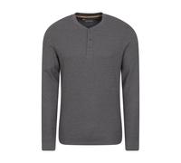 Mountain Warehouse - "Selby" T-Shirt Henley-Kragen für Herren (Holzkohle) 3XL