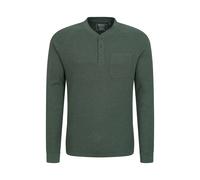 Mountain Warehouse - "Selby" T-Shirt Henley-Kragen für Herren (Khakigrün) 2XS