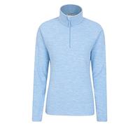 Mountain Warehouse Snowdon Melange Fleece-Pullover Damen - dünner, Warmer Winter-Pullover aus Fleece für Damen zum Laufen, Wandern, Joggen und für Sport und Outdoor Kornblume Damengröße EU 40