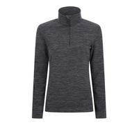 Mountain Warehouse Snowdon Melange Fleece-Pullover Damen - dünner, Warmer Winter-Pullover aus Fleece für Damen zum Laufen, Wandern, Joggen und für Sport und Outdoor Tiefschwarz Damengröße EU 42