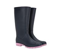 Mountain Warehouse Splash Damen-Gummistiefel - wasserdichte Regenschuhe mit Textil-Innenfutter, EVA-Polster, starke Griffigkeit - für Festivals, Garten, Spaziergänge Dunkel Blau Damen-Schuhgröße 40 EU