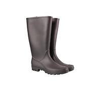 Mountain Warehouse Splash Damen-Gummistiefel - wasserdichte Regenschuhe mit Textil-Innenfutter, EVA-Polster, starke Griffigkeit - für Festivals, Garten, Spaziergänge Schwarz Damen-Schuhgröße 38 EU