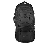 Mountain Warehouse Traveller Rucksack - 60 + 20 Liter - Abnehmbarer Tagesrucksack, strapazierfähig, mehrere Fächer mit Regenabdeckung - Für Reisen, Wandern, Camping, Herbst Schwarz Einheitsgröße
