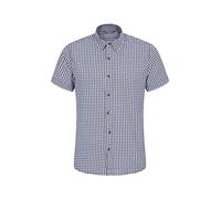 Mountain Warehouse Weekender Kurzarm-Shirt für Herren - 100% Baumwolle, leichtes Herrenshirt, atmungsaktives Baumwollhemd - Frühling Sommer, Camping & Reisen Marine 3X-Large