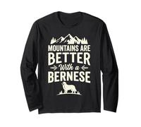 Mountains Are Better with a Bernese Dog Lover Hiking Travel Langarmshirt