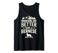 Mountains Are Better with a Bernese Dog Lover Hiking Travel Tank Top