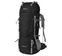 Mountaintop Trekkingrucksack 80L Wanderrucksack Herren Damen Reiserucksack Großer Rucksack mit Regenschutz für Outdoor Reisen Camping Trekking (Schwarz)