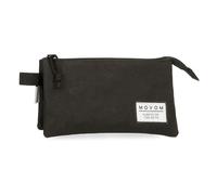 MOVOM Always on The Move Dreifach-Federmäppchen, Schwarz, Dreifaches Federmäppchen