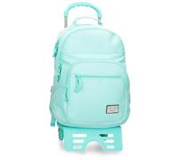 MOVOM Always on The Move Schulrucksack mit Doppelfach, blau, 31 x 42 x 13 cm, Polyester, 21,12 l, blau, Schulrucksack mit Zwei Fächern