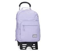 MOVOM Always on The Move Schulrucksack mit Doppelfach, mit Trolley, Violett, 31 x 42 x 13 cm, Polyester