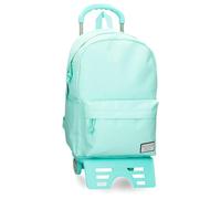 MOVOM Always on The Move Schulrucksack mit Trolley, Blau, 31,5 x 45 x 15 cm, Polyester, 21,26 l, blau, Schulrucksack mit Trolley