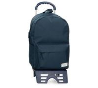 MOVOM Always on The Move Schulrucksack mit Trolley, Blau, 31,5 x 45 x 15 cm, Polyester, 21,26 l, blau, Schulrucksack mit Trolley