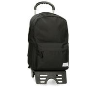 MOVOM Always on The Move Schulrucksack mit Trolley, Schwarz, 31,5 x 45 x 15 cm, Polyester, 21,26 l, Schwarz, Schulrucksack mit Trolley