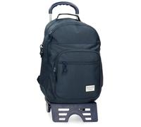 MOVOM Always on The Move Schulrucksack mit Zwei Fächern, blau, 31 x 42 x 13 cm, Polyester, 21,12 l, blau, Schulrucksack mit Zwei Fächern