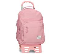 MOVOM Always on The Move Schulrucksack mit Zwei Fächern, Rosa, 31 x 42 x 13 cm, Polyester, 21,12 l, Rosa, Schulrucksack mit Zwei Fächern