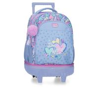 Movom Best Wishes Abnehmbarer, kompakter Rucksack mit 2 Rollen, Violett, 32 x 45 x 21 cm, Polyester 30.2L