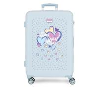 Movom Best Wishes mittelblauer Koffer 46x65x23 cm, starres 3 kg -Seitenkombinationsschloss, ABS 3 kg 56L