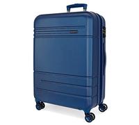 Movom Galaxy Kabinenkoffer, Koffer-Set, aus ABS, einem starken und leichten Material, seitliches Zahlenschloss am Koffer für sicheres Reisen, blau, 27x48x68 cm, Mittelgroßer Koffer