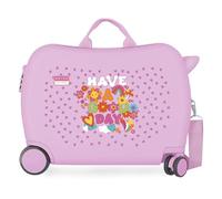 Movom Good Day Kinderkoffer, 50 x 38 x 20 cm, starres ABS-Seitenkombinationsschloss 34L 2.1kg, 4 Rollen, Violett