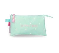 Movom La Vita è Bella Federmäppchen, dreifach, Grün, 22 x 12 x 5 cm, Polyester von Joumma Bags, grün, Dreifaches Federmäppchen