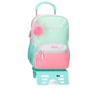 MOVOM La Vita È Bella Gepäck-Kuriertasche für Mädchen, 1 Stück, grün, 31 cm, Schulrucksack mit Trolley