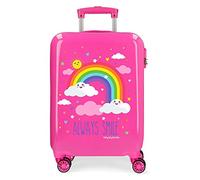 Enso Arcoiris Always Smile Kabinenkoffer Rosa 38x55x20 cms Hartschalen ABS Kombinationsschloss 35L 2,3Kgs 4 Räder Handgepäck