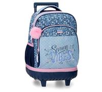 Movom Spring Vibes Kompakter 2-Rad-Rucksack, Marineblau, 32x43x21 cm, Polyester 28.9L