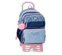 Movom Spring Vibes Schulrucksack mit Zwei Fächern und Marineauto, 32 x 45 x 19 cm, Polyester 27.36L