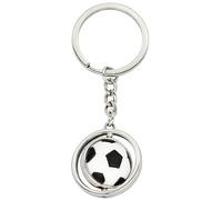 Moydolo 3D Rotierende Schlüsselanhänger Fußball Geschenke, Fussball Anhänger Schlüssel Deko für Jungen, Sportfan, Kinder