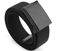 MOZETO Gürtel Herren Länge 115-145 cm Breit 3,8 cm Stoff Canvas Nylon Belt Automatischer Schnallen Verstellbarer Unisex Stoffgürtel
