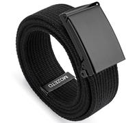 MOZETO Gürtel Herren Länge 115-145 cm Breit 3,8 cm Stoff Canvas Nylon Belt Automatischer Schnallen Verstellbarer Unisex Stoffgürtel