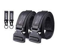MOZETO Nylon Gürtel, Unisex Taktischer Gürtel, Neues Design Military Gürtel mit Schluesselhaken und Klettverschluss Schnellverschluss Geeignet