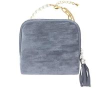 Mppchhn Reise Schmucktasche, Samt Schmucketui Mit Reißverschluss, Ring Aufbewahrung Organizer Für Geschäftsreisen Kreuzfahrt Strandurlaub