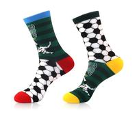 MPXEAVG 3 Paar happy socks herren, Lustige Socken Unisex, Größen 39-45, Fußballsocken, Neuheit Witzige Coole mit Fußball Motiv (Sportler)