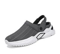 MQSHUHENMY Men's Orthopedic Hollow-Out Summer Sandals, Orthopedic Sandals for Men, Mens Mesh Shoes Sandals, Mesh Slippers (Grey,41)