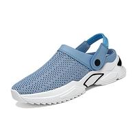 MQSHUHENMY Men's Orthopedic Hollow-Out Summer Sandals, Orthopedic Sandals for Men, Mens Mesh Shoes Sandals, Mesh Slippers (Blue,43)